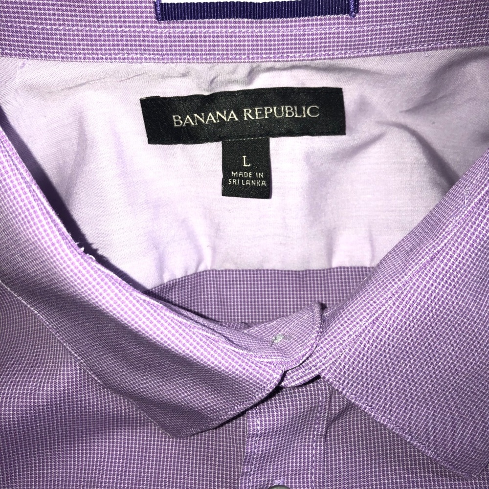 NWOT Men’s Banana Republic Dress Shirt Short Sleeved  L